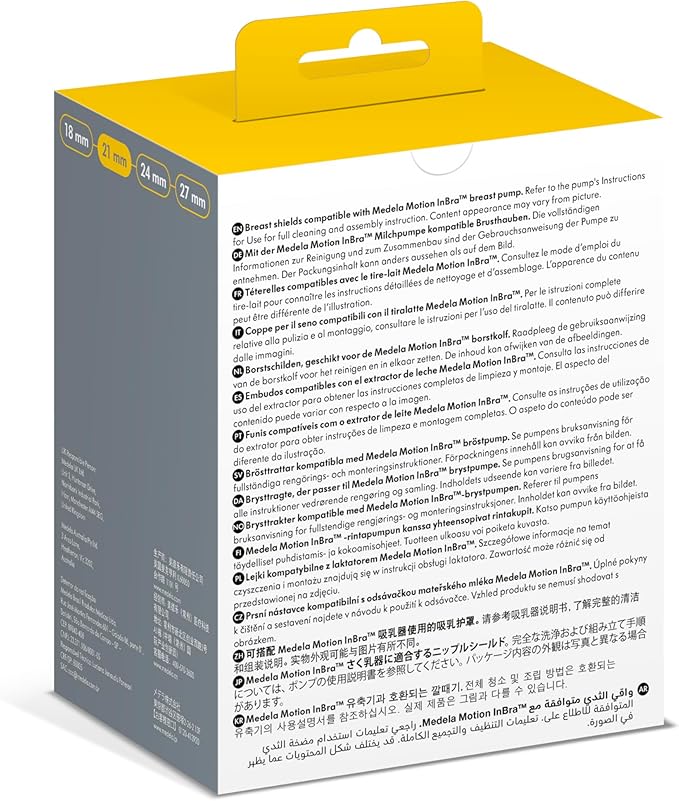 Medela Replacement 21mm Breast Shield, 4 oz, 2-Pack, Designed for Motion InBra Breast Pump