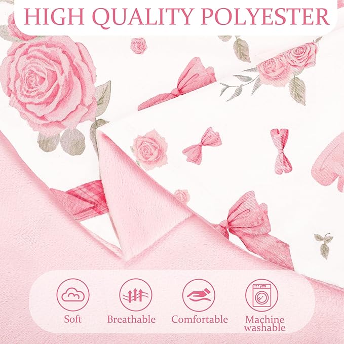 Nursing Pillow Cover, Ultra Soft Breastfeeding Pillow Covers for Newborn Baby Boys and Girls, Easy Removal and Machine Washable Slipcover, 1 Pillowcase Only (Pink Rose)