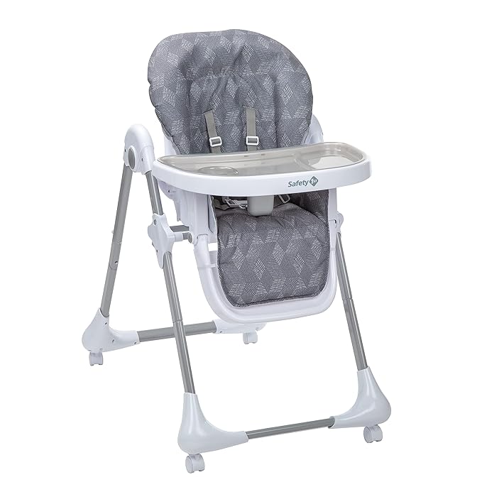 Safety 1st High Chairs for Babies and Toddlers, 3-In-1 Grow and Go with Tray and Adjustable Seat, Monolith