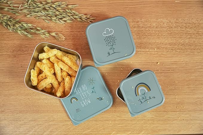 LÄSSIG Garden Explorer Snack Box Set of 3 Stainless Steel