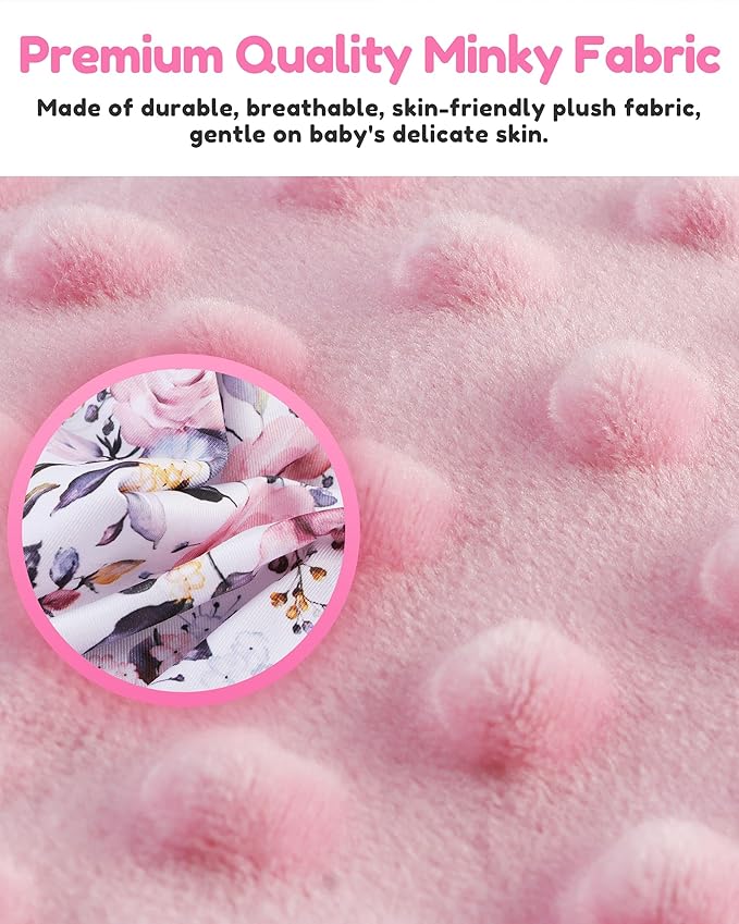 BOMOLOUR Seat Cover Compatible with Bumbo and Nuby Seat, Removable Breathable Baby Floor Seat Cover for Boys and Girls, Seat Not Included (Pink Flower)
