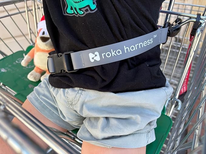 Silicone Shopping Cart Harness - Grey 2 Point
