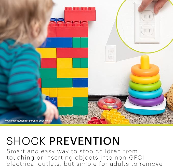 Power Gear Flexible Outlet Covers Baby Proofing Child Proof Plug Covers for Electrical Outlets Easy Install Outlet Plug Covers UL Listed Shock Prevention Clear 82605 10 Count