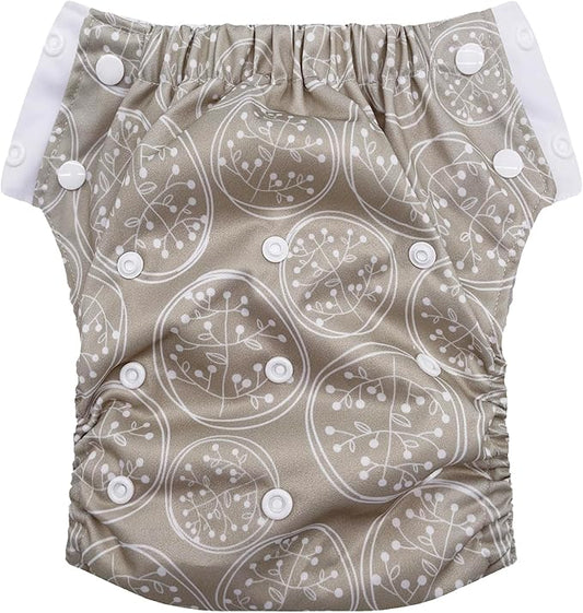 EcoAble Reusable Potty Training Diaper with Insert, Daytime Pull-on Cloth Training Pants for Toddlers and Big Kids (Size 3, Earthy)