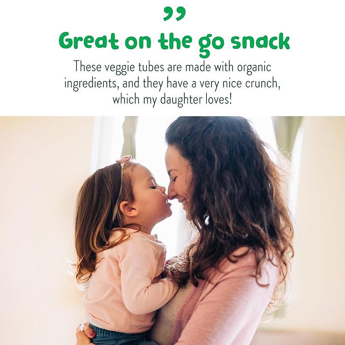 Little Bellies Organic Veggie Tubes Toddler Snack (Pack of 14 x 0.42 oz Individual Packs)