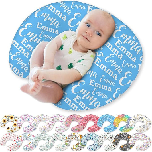 Custom Baby Nursing Pillow Cover Personalized with Name Customized for Boys Girls
