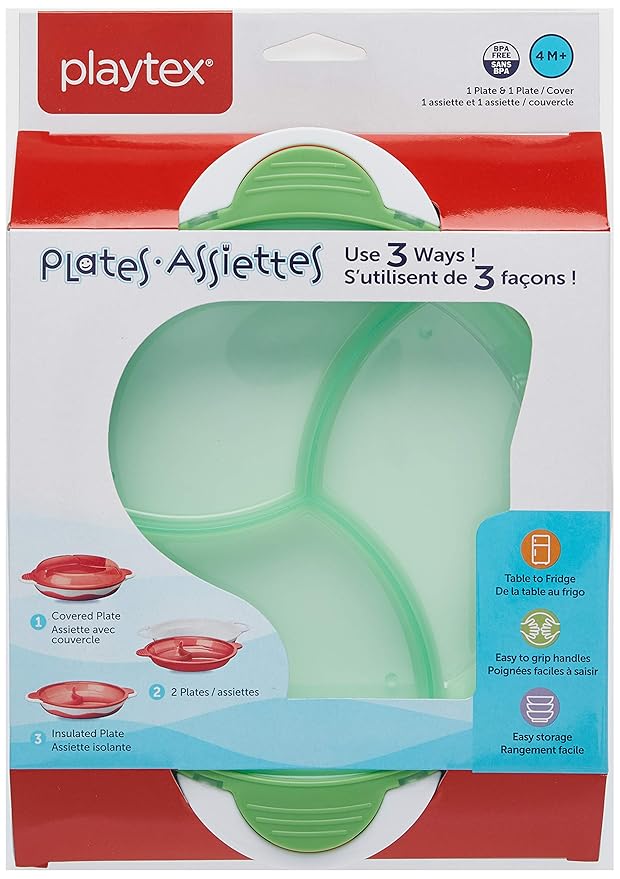 Playtex Mealtime Use 3 Ways (Colors May Vary), Plate