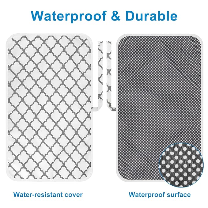 Accmor Portable Diaper Changing Pad, Waterproof Foldable Baby Changing Mat for Travel, Baby Essentials Shower Registry Gifts