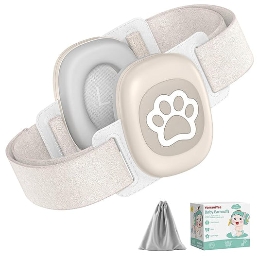 YomauiYee Baby Headphones,Infant Noise Cancelling Earmuffs with Cat Paw Pattern,Infant Ear Protection for Babies 0-48 Months,Baby Travel Essentials for Airplane/Improves Sleep