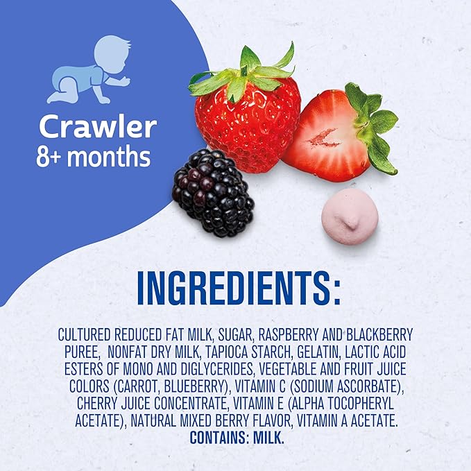 Gerber Yogurt Melts Freeze-Dried Yogurt Snack, Mixed Berries 1 Ounce (Pack of 7)