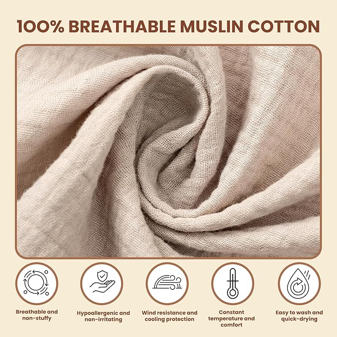 3 Pack Breathable Nursing Cover Up, Breastfeeding Essentials Chest Privacy Cloth Soft Cotton Lightweight Professional Apron Women New Mom Baby Shower Gift (Green Camel Khaki)