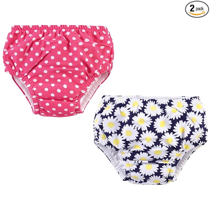 Hudson Baby Unisex Baby Swim Diapers, Daisy, 5 Toddler