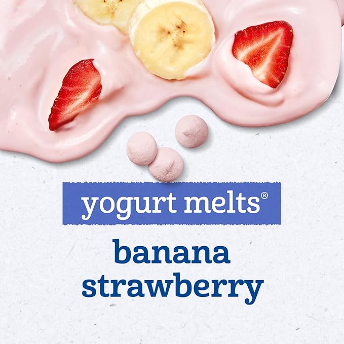 Gerber Baby Snacks Organic Yogurt Melts, Banana & Strawberry, 1 Ounce (Pack of 7)