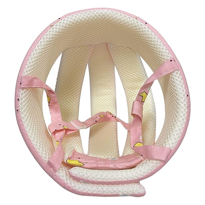 Baby Helmet Toddler Children Headguard Infant Head Cushion Protective Harnesses Cap Soft Adjustable Kid Hat Head Protector (Crown Pink)