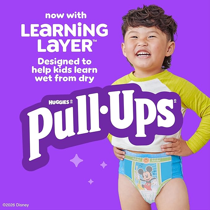 Pull-Ups for Boys + Natural Care Sensitive Wipes Bundle: Pull-Ups Training Pants, Size 6T-7T (55-75 lbs), 72 Count (2 Packs of 36) & Huggies Natural Care Sensitive Baby Wipes, 12 Packs, 768 Count
