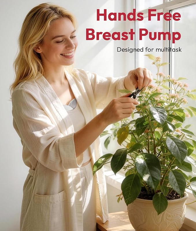 NCVI Wearable Breast Pump, Hands Free Electric Breast Pump with 4 Modes & 9 Levels Suction, Portable Breast Pump Ultra Quiet <42dB, 150min Battery Life, 19/21/24mm Flange, Breastfeeding Pump for Moms