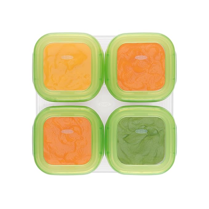 OXO Tot Baby Blocks Freezer Storage Containers 4oz- New Colors Available