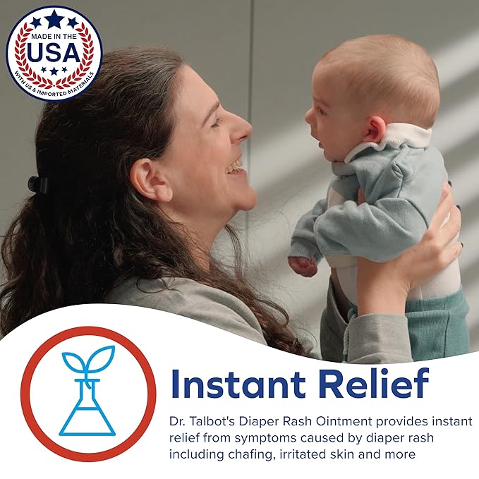 Dr. Talbot's Maximum Strength Diaper Rash Ointment - 14 oz - Zinc Oxide Skin Protectant with Peruvian Balsam - Treats and Prevents Rash