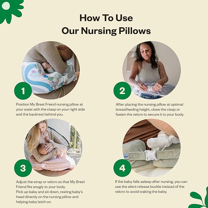 My Brest Friend Nursing Pillow - Deluxe - Enhanced Comfort w/ Slipcover - Ergonomic Design for Ultimate Breastfeeding Support For Mom & Baby - Adjustable Backrest and Handy Side Pocket, Aqua