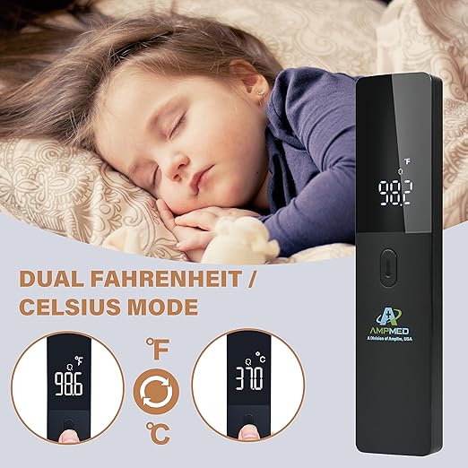 Deluxe Manual Silicone Breast Pump and No Contact Forehead Thermometer for Babies and Adults | Bundle Pack