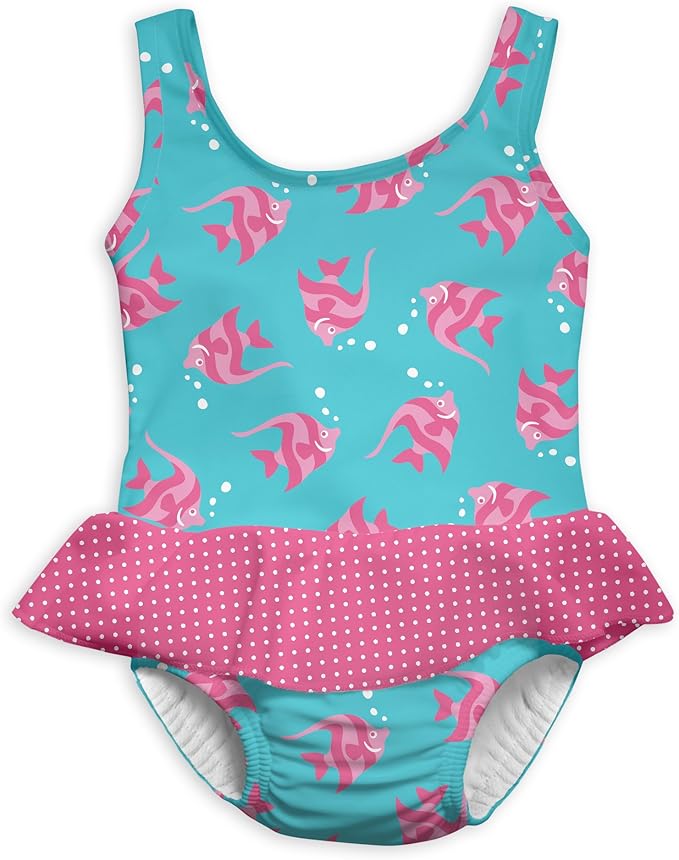 i play. by green sprouts One-piece Swimsuit w/ Built in Reusable Swim Diaper | Helps provide secure protection for babies & swimmers