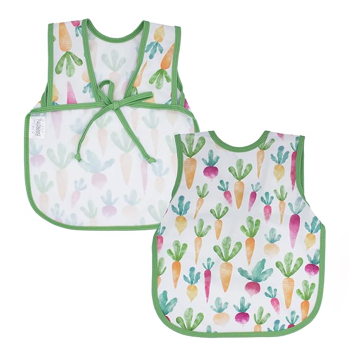 BapronBaby Farm Produce Bapron - No Neck Tie Safer Bib for Baby & Toddler - Soft Waterproof Stain Resistant - Machine Washable - Sz Preschool 3-5yrs