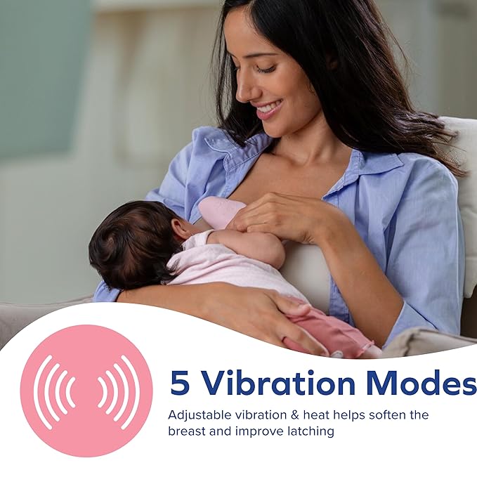 Dr Talbot's Mom Lactation Massager - Adjustable Heat and Vibration Modes - Includes Storage Bag and USB Cord - Breastfeeding Essentials