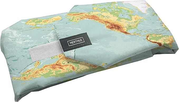 NERTHUS FIH 928 Reusable Adjustable Snack Bag Map, Eco-Friendly, Adaptable, Easy to Clean and Washable