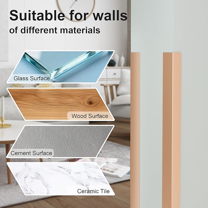 4Pcs 36" Metal Corner Protectors, Aluminum Self-Adhesive Corner Guards, for Edge Protection & Decoration on Walls, Furniture, Cabinets, Kitchen Islands (Gold, 36" 1.5"x1.5")