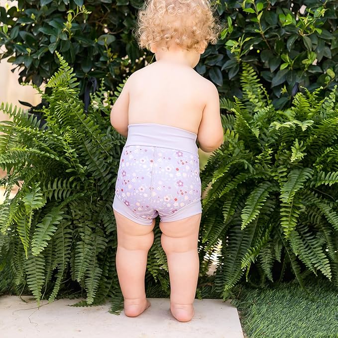 Splash About Happy Nappy Reusable Swim Diaper, Lilac Spring, 2-3 Years
