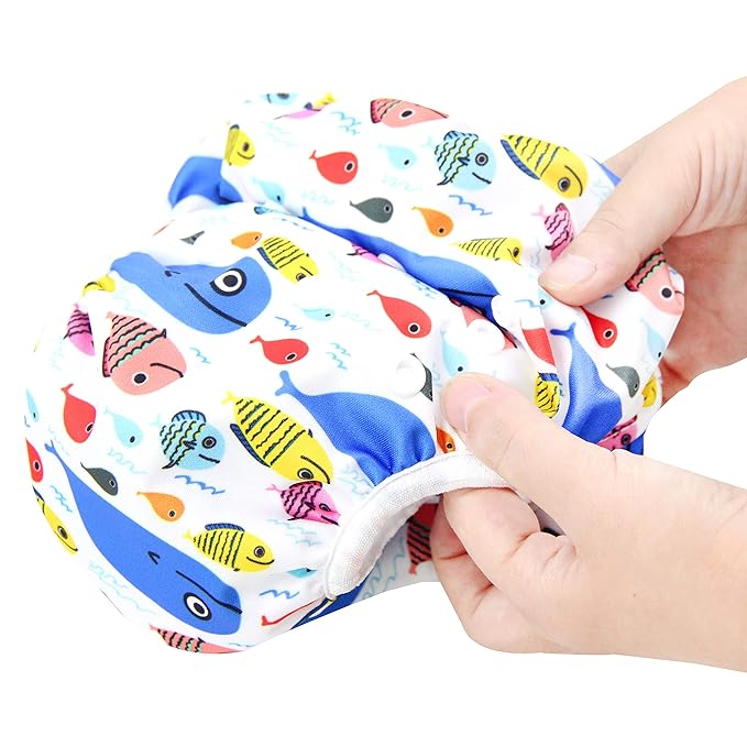 Langsprit 3 Pack Swim Diaper for Baby & Toddle,Reuseable Washable Diaper Swim for Swimming Lesson & Baby Shower Gifts