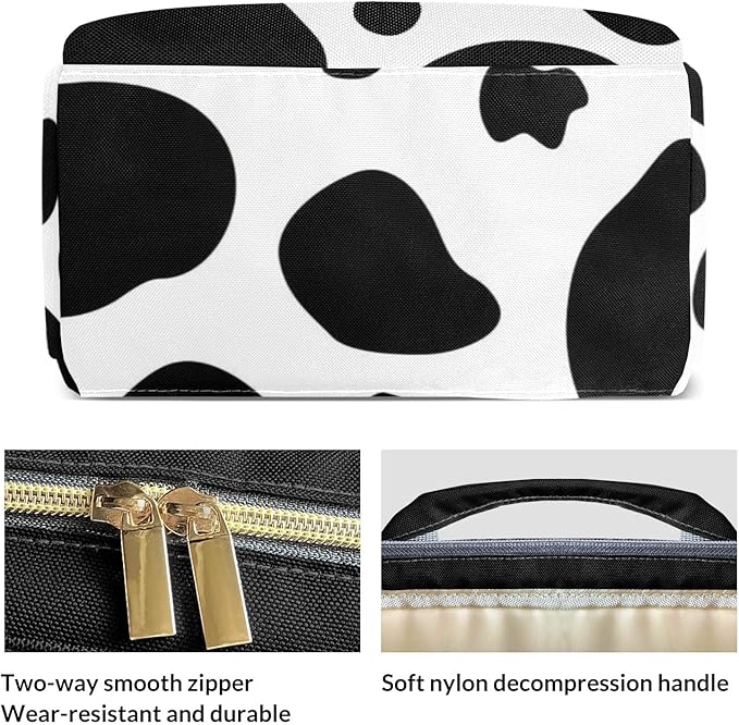 Cow Sports Pattern Diaper Bag Backpack Multifunction Bags with Changing Pad Unisex Stylish Travel Back Pack Nappy Custom Bag for Moms Dads