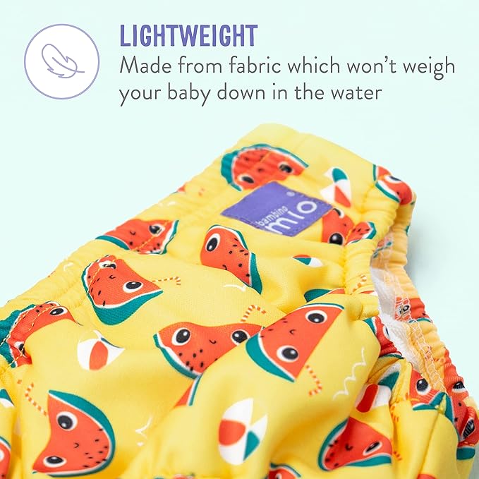 Bambino Mio, reusable swim diaper, pineapple party, small (<6 months)