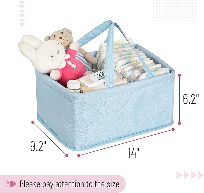 Mr. Pen- Baby Diaper Caddy Organizer, Blue, Baby Caddy Organizer with Handle, Compact Size, Collapsible & Portable