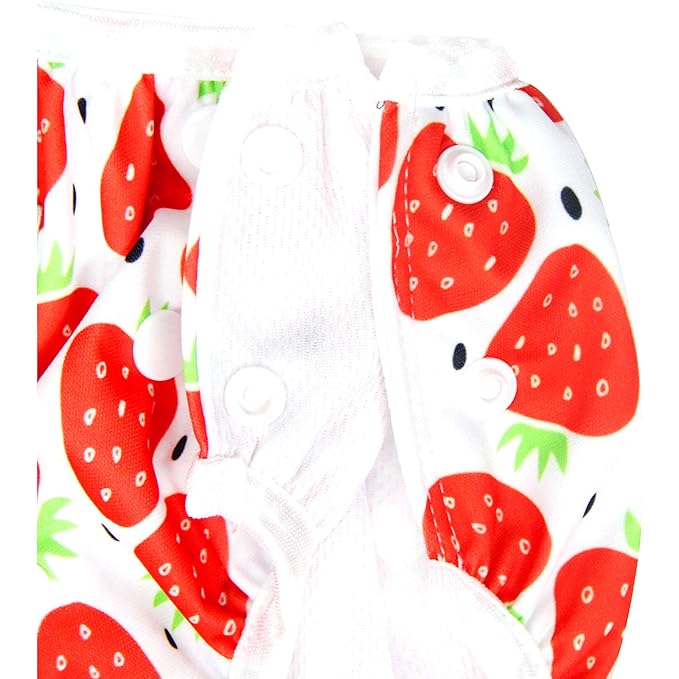 wegreeco Baby & Toddler Snap One Size Adjustable Reusable Baby Swim Diaper (Fruits, Small, 3 Pack)