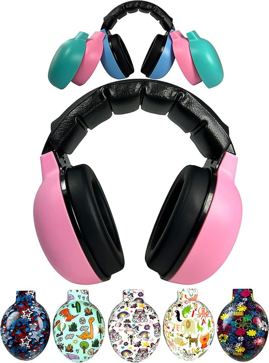 ZIPZ Baby & Toddler Earmuffs - ANSI-Certified Noise Protection, Audiologist-Recommended, Interchangeable Shells (0-4 Yrs)