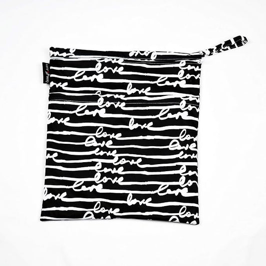 Wet Dry Cloth Diaper Swimsuit Bag, Love