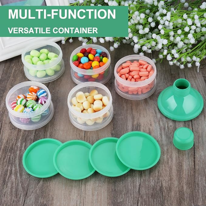 Accmor 2pcs Formula Dispenser+ 10 pcs Muslin Baby Bandana Drool Bibs Set