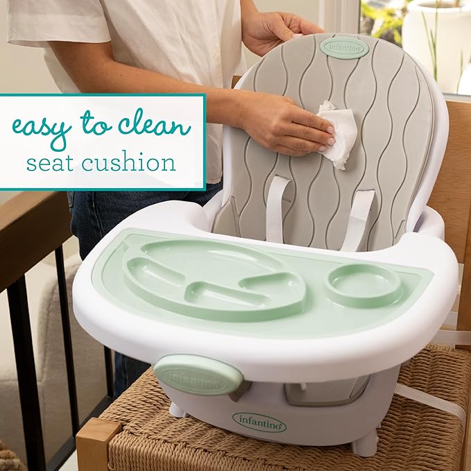 Infantino Music & Lights 8-in-1 Convertible High Chair for Babies & Toddlers, Interactive Lights & Sounds, Removable Legs, Wipe-Clean Seat with Tray, Ages 6 Months+