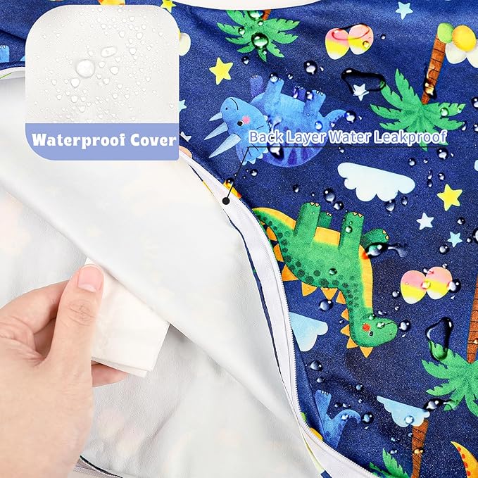 Hooyax Waterproof Nursing Pillow Cover, Stretchy Nursing Covers for New-Designed Breastfeeding Pillows, Adorable Infant Feeding Pillow Slipcover for Baby Boy and Girls (Dinosaur)