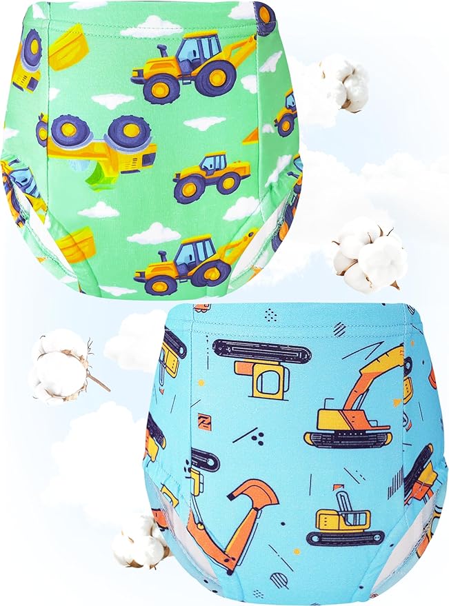 Boys Potty Training Underwear Pee Pants Cotton Absorbent Leak Resistant 4-Pack For Toddler 2t 3t 4t 5t 6 7 8 10