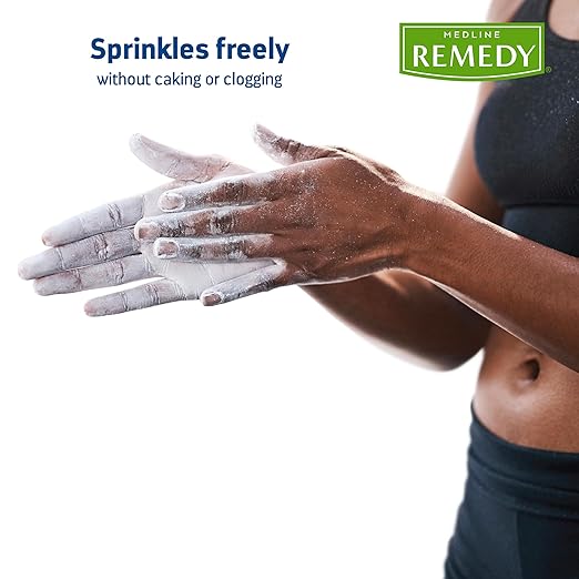 Medline Remedy Essentials Cornstarch Powder (4 oz Bottle), 36 Count, Fresh Scent, Talc Free, Travel Size, Skin Care, Absorbs Sweat, Soothes, Reduces Friction & Chafing, For Adults, Feet, Groin