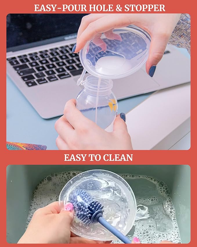 Idaho Jones Breast Milk Collector Shells | Soft Milk Catchers | Don't Waste Your Milk in Nursing Pads, Save it with Milk-A-Save | Recolector de Leche Materna