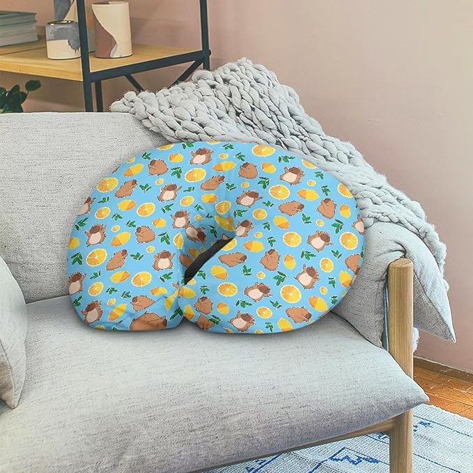 Carpybara and Orange Baby Nursing Pillow Cover Baby Breastfeeding Slipcover Infant Newborn Nursery Bottle Pillowcase Stretchy Replaceable Pillow Cover Slipcover