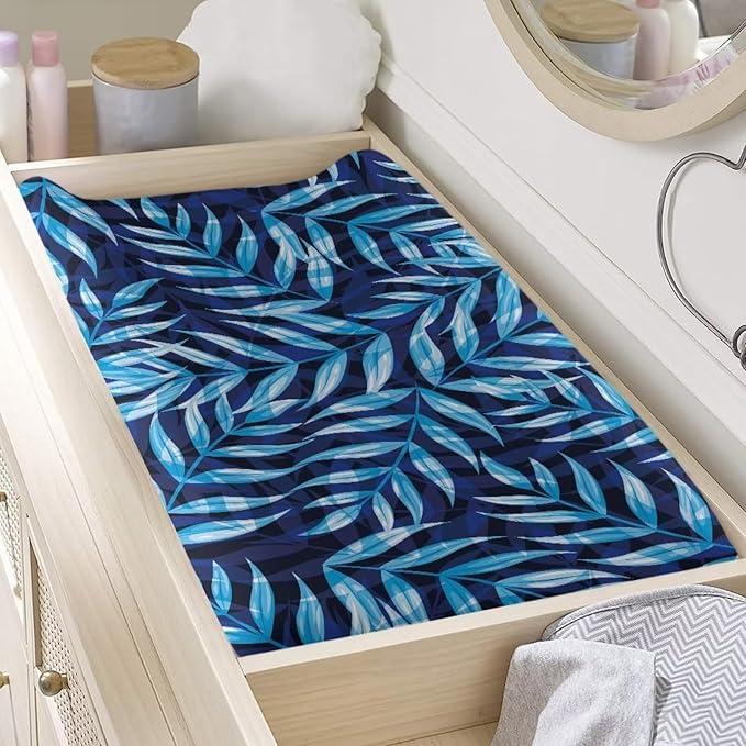 Plant Wild Changing Pad Cover Infant Newborn Changing Table Covers Diaper Table Change Mat Sheet Cover Blue