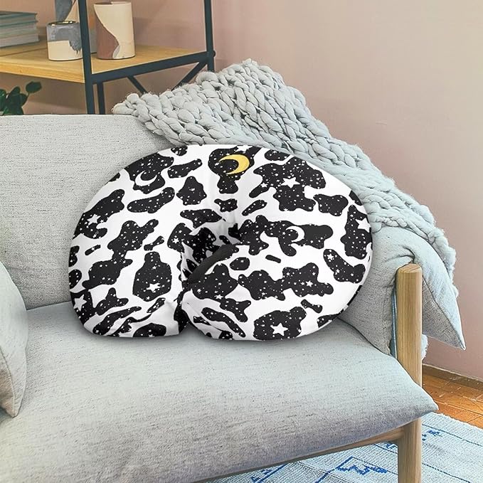 Multi Star and Cow Stripes Breastfeeding Pillow Slipcover for Baby Breastfeeding Nursing Pillow Slipcovers Super Soft Breathable and Washable