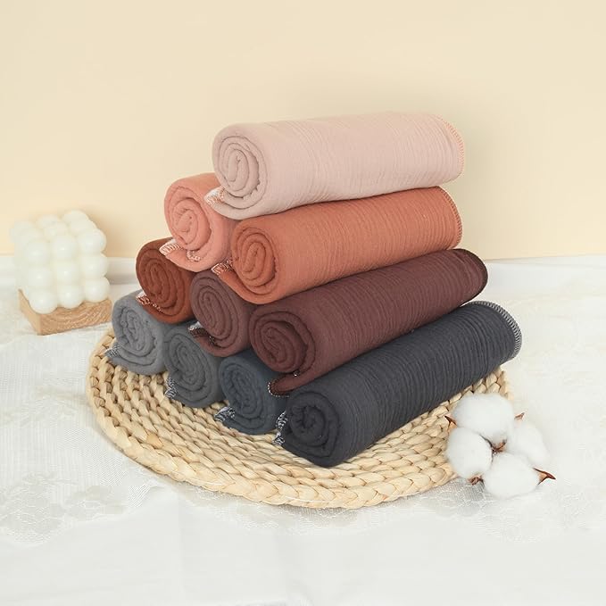 Muslin Burp Cloths 19" x 9", Baby Burping Clothes, Large Extra Soft Absorbent for Unisex Newborn Boys and Girls, 14-Pack
