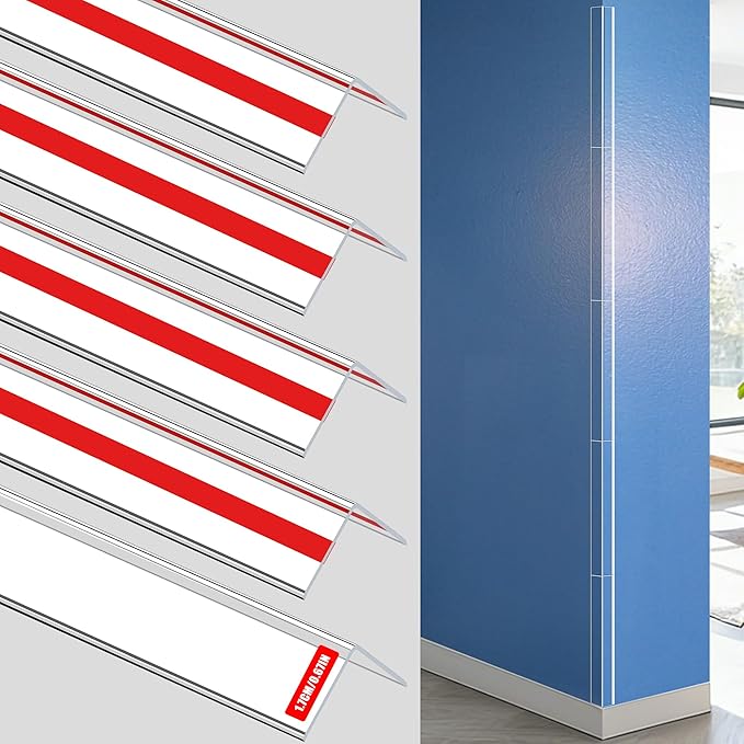 Clear Self-Adhesive Mini Wall Corner Protectors, Cute Corner Guards & Edge Protector for Wall Door Frame Cabinet Baseboard & Door, Table, Stair, Easy to Cut (1.7x40.6cm/0.67x16in)