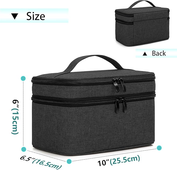 BAFASO Wearable Breast Pump Bag Compatible with Momcozy S12 Pro, Momcozy M5, Elvie Breast Pump, Carrying Case for Wearable Breast Pump and Extra Parts, Black