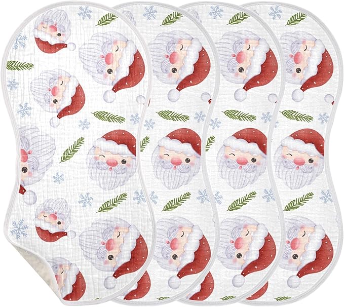 vvfelixl Joyful Winter Christmas Burp Cloths for Baby Boy Girls Baby Washcloths Burp Rags 1 Pack